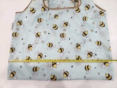 Wrapables Foldable Tote Nylon Reusable Grocery Bag Pouch Bumble Bee Flower Used