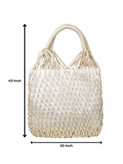 Plain Handled Cotton String Net Mixed Shopping Tote Bag