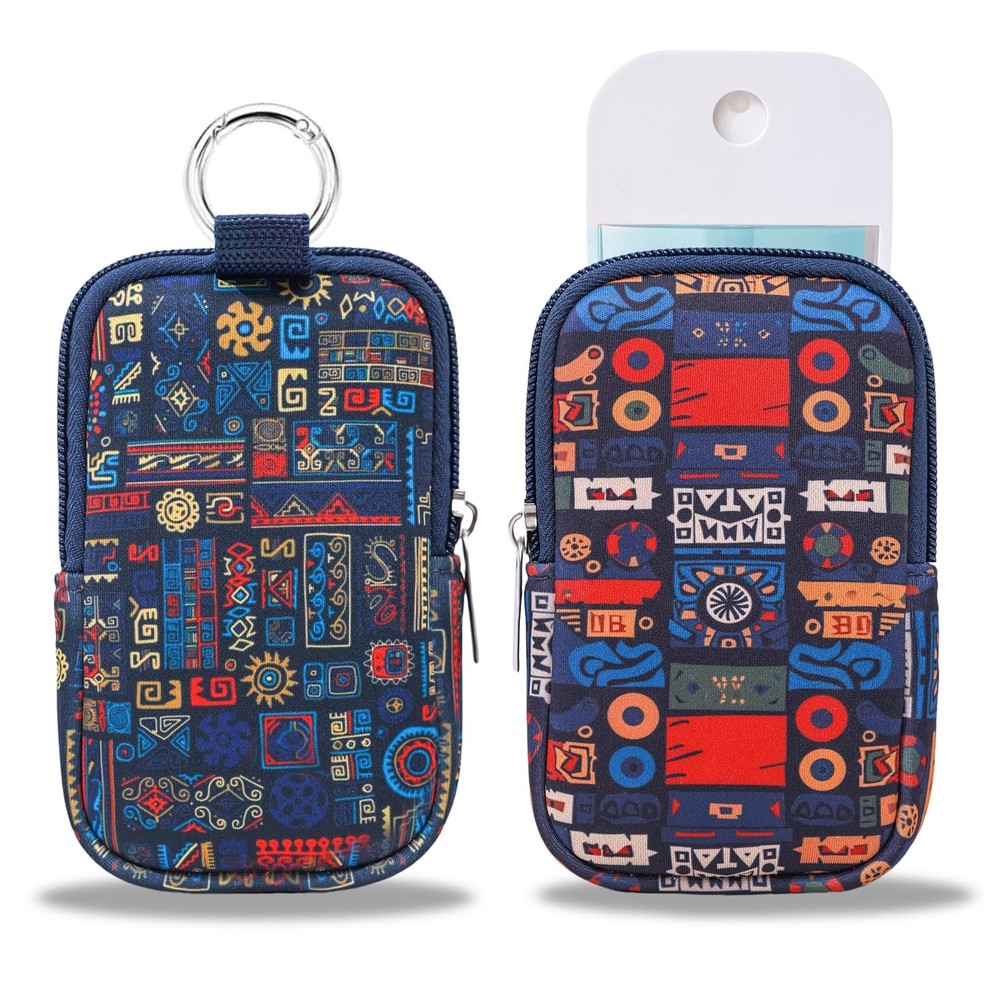 COOKOOKY 2 Pack Hand Sanitizer Spray Case Compatible with Large, Gold
