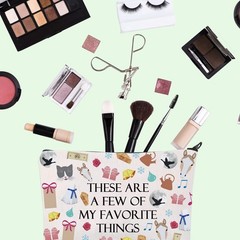 FOTAP Sound Music Inspired Gifts My Favorite Things Song Makeup Bag white