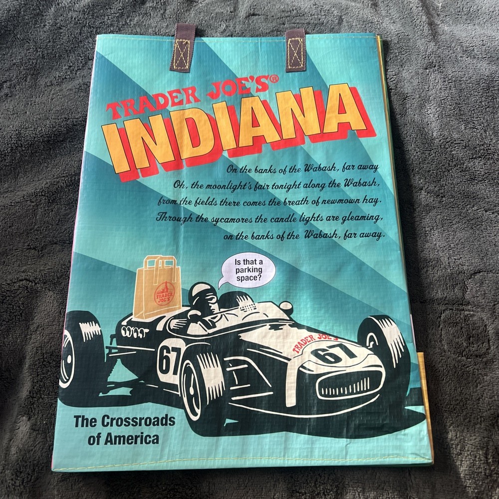 NWT Trader Joe’s INDIANA Reusable State Region Grocery Bag