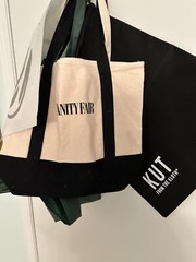 Five Fabric Bags Williams Sonoma Vanity Fair Kut Shopping Bags