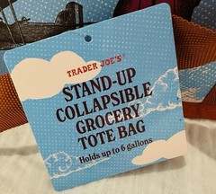 NWT Trader Joe STAND-UP COLLAPSIBLE GROCERY TOTE BAG Reusable 6 GALLON Hardside