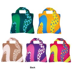 Reusable Bag Polyester Shopping Grocery Tote Bags Set of 5 Earth Designs Wate…