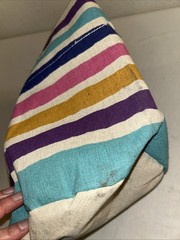 Small Reusable Multicolor Striped Shopping Bag 9.5
