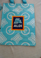 ALDI Reusable Tote Shopping Bag, 25 cents & Shopping Carts, New with Tag