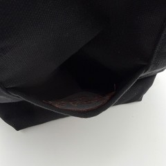 Trader Joe’s Black Canvas Tote Bag Orange Logo Reusable Grocery Carry