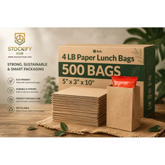 Brown Kraft Bag – 4 lb. – 500 Pcs/Bag