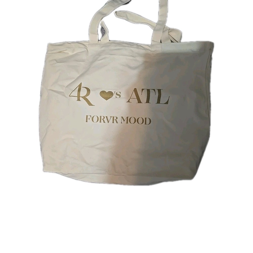 FORVR MOOD Large Canvas Tote Bag 21 X 16 Inches Nwot