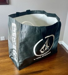 Volcom Shopping Bag – Beach Tote – Grocery Bag – Recycled Polypropylene – Black