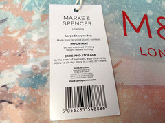 Marks & Spencer London Reusable Bag Holiday Tote 16″ x 14″ x 7″
