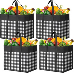 Reusable Grocery Bags Tote Bags Reinforced Handles Water Resistant Multipurpose