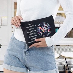LEVLO Narcotics Anonymous Cosmetic Make up Bag NA Sobriety Gift Black
