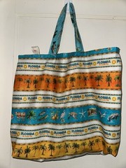 I Love Florida Handmade Reversible Washable Tote Bag – Palm Trees Alligators