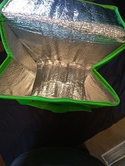 NEW INSULATED REUSABLE GROCERY BAG GREEN Thermal Zipper Shopping Tote