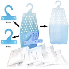 Wisesorb Moisture Absorber Packets with Plastic Case & 4 Piece Set, Blue