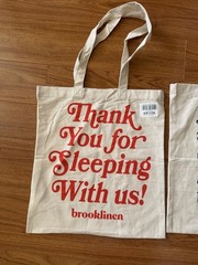 2 Brooklinen Logo Tote & Thank You For Sleeping With Us BAGS Reusable Canvas New