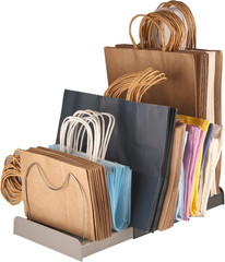 Adjustable Shopping Bag Organizer – Great for Storing Folded Cloth, Paper, Lunch