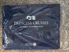 PRINCESS CRUISES TRAVEL BAG Blue Recycled Shopping Tote Grocery Bags