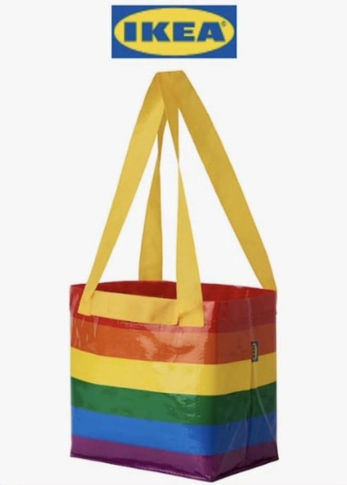 Ikea Limited Edition Rainbow Pride Storstomma Reusable Bag – Small (13 L) NEW