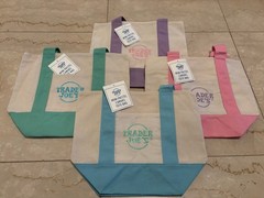 Trader Joe’s Foldable Canvas Mini Tote Bags, Four-Piece Set, Multicolor, Small