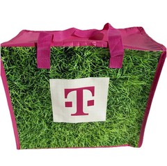 Reusable Insulated Cooler Shopping Bag Tote Zipper T-Mobile Pink Green FREE D SH
