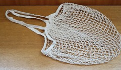 Cotton String Net Shopping Grocery Bag – Short & Long Handles – Natural Colour