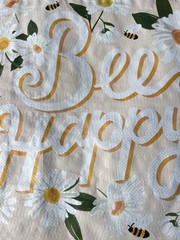 Bee HAPPY Large Reusable Shopping Bag TJ Maxx Eco Friendly Tote Bag Bee 🐝
