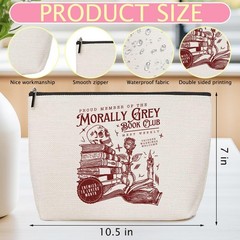 ZHAMEN Dark Romance Makeup Bag, Book Lovers 10.5″x 7″x 2.5″, Multicolor 1283