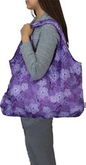 ChicoBag VITA Purple Blooms Designer Compact Reusable Shopping Tote with Atta…