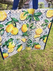 NEW TJX Shopping Bag Yummy🍋 LEMONS 🍋 Reusable Travel Tote 🐚