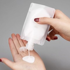10Pcs Transparent Portable Fluid Packing Bags, Lotion 30ml,
