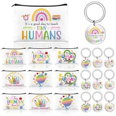 HCEWSBFD 20Pcs Tiny Humans Teacher Appreciation 8.7 x 6.3 inches, Multicolor