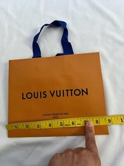 Louis Vuitton Reusable Paper Shopping Bag Orange 7″ x 8.5″ x 4.5″