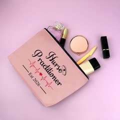 Mxrymvu New Nurse Practitioner Gifts Cosmetic Bag Graduation Pink