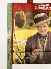 Downton Abbey Violet Maggie Smith World Market Tote Bag Reusable “Contrary” NEW