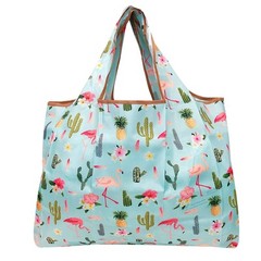 WRAPABLES ECOFRIENDLY LARGE NYLON REUSABLE SHOPPING BAGS SET OF 2