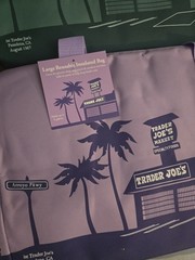 Trader Joe’s NEW Spring Large Insulated Bags set of 2, 8 gallon Green & Purple