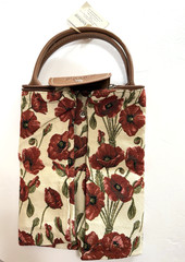 Signare Tapestry Folding Reusable Shopping Bag Purse Foldable Tote Erin Knitwear