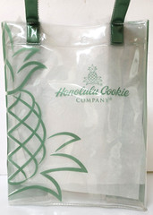 NEW Honolulu Cookie Company clear bag Vinyl reusable 10″ x 7 – 1/2″