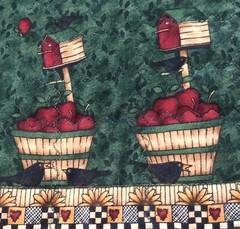 Tote/Shopping Country Core Bushel Baskets Apples Crows Sunflowers Bright