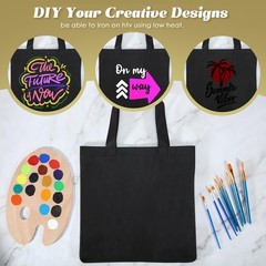 Reginary Reusable Tote Bags — 100-Pack (Black)
