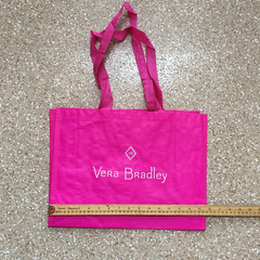 2 Vera Bradley Shopping Tote Gift Bag Pink ( 12″x16″x6 ) 1 paper / 1 Nylon B-180