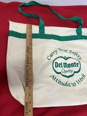 Vintage Del Monte “Attitude To Work” 100% Cotton Oversized Reusable Tote Ba