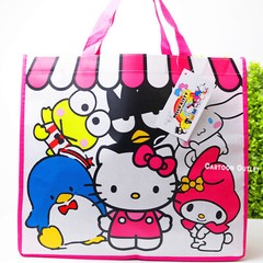 Sanrio Hello Kitty Reuseable Shopping Tote Beach Bag Friends My Melody Kerropi