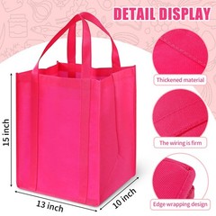 12 Pack Heavy Duty Reusable Grocery Bags – Large Shopping Totes Reinforced Ha…