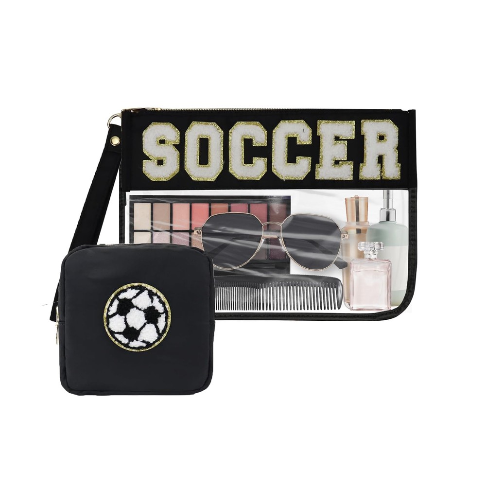 DMJRZTF 2 Pcs Soccer Snack Bags Team Gifts 12.2 x 8.6 x 0.3 inches,