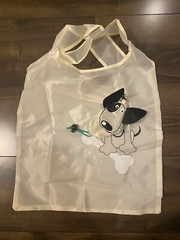 Dog Head Reusable Foldable Shopping Bag Tote Bag Charm Key Fob New