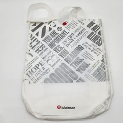Lululemon Logo Bag Red White Gray Reusable Shopping Beach Tote 12x9x4 Lot Of 4