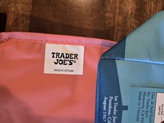 2 Set of Trader Joe’s Mini Insulated Totes Peach & Blue